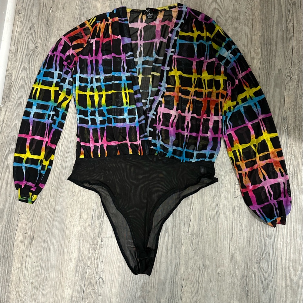 Colorful Sheer Bodysuit 🌈